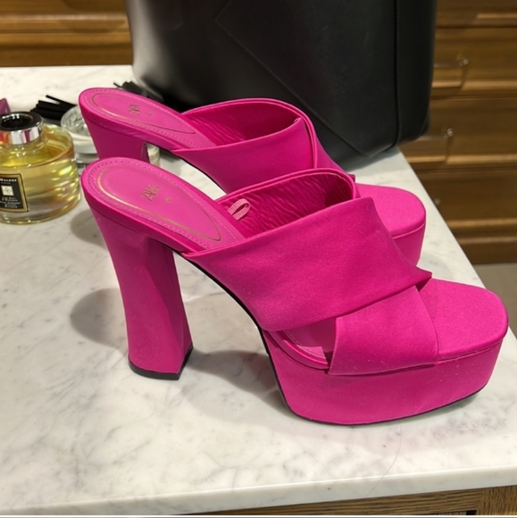 Zara women’s s chunky high heeled platform sandals 3315 910 - Picture 4 of 6